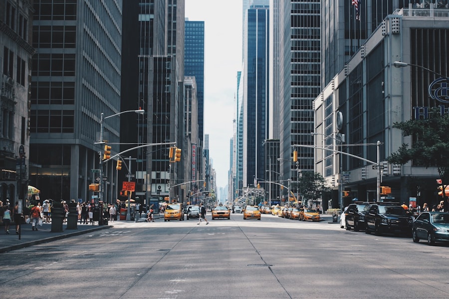 A walkable city neighborhood street